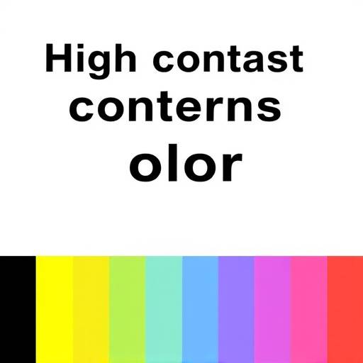 Gr&radic;&deg;fico mostrando um espectro de cores com alto contraste entre texto e fundo.